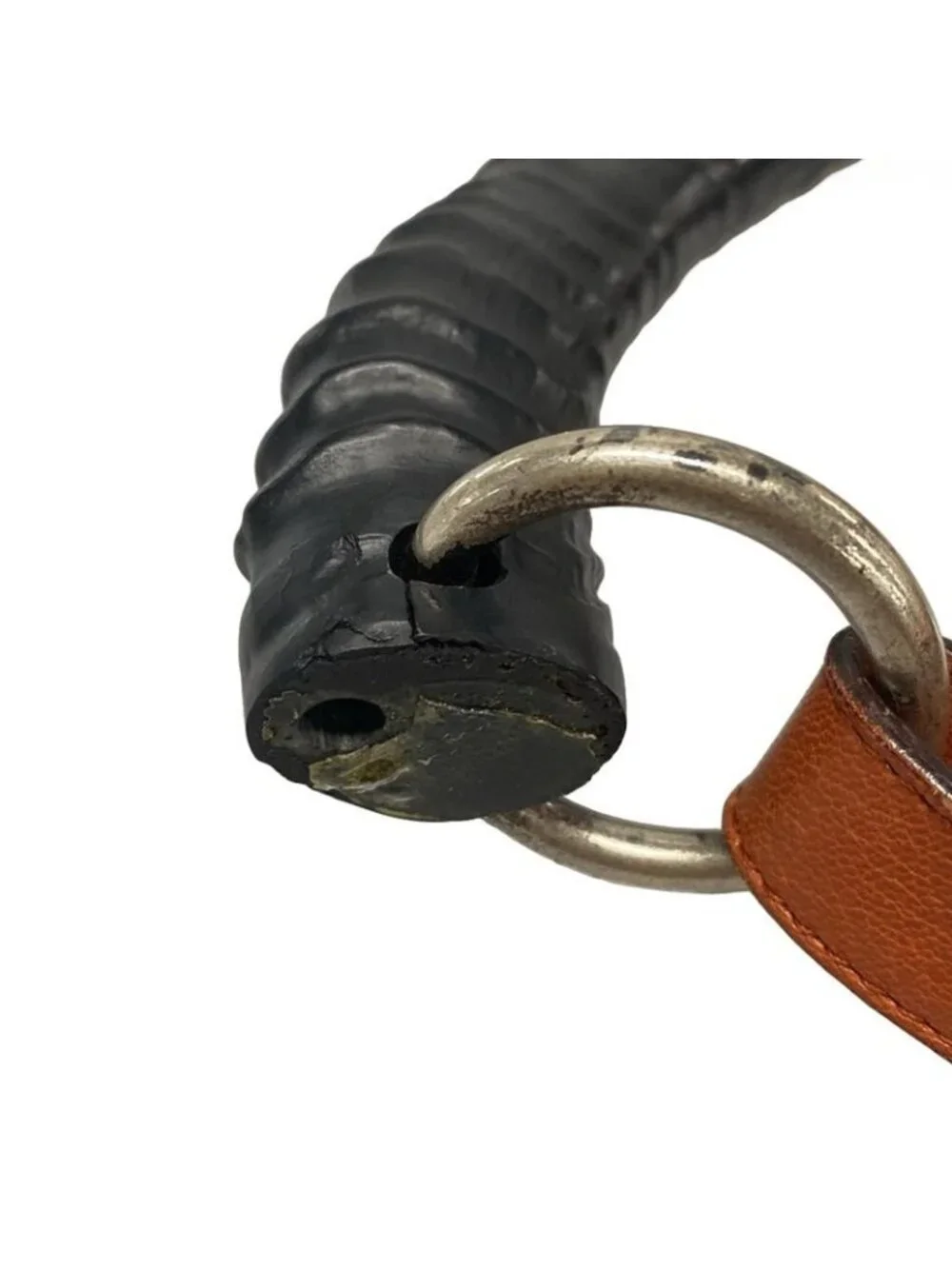 Saint Laurent Rive Gauche Handbag Mombasa Orange Leather - Picture 12 of 15